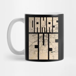 Damascus, Syria City Map Typography - Vintage Mug